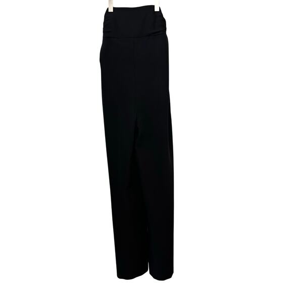 Milly Cady Brooke Jumpsuit Black Strapless Tie Back Cocktail Evening Wide Leg 4 - Picture 3 of 10